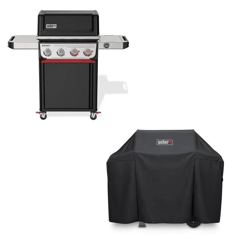 Weber EP-425 Bruciatore liquido barbecue a gas propano, 4-Burner, Compatibilità di lavoro, Nero